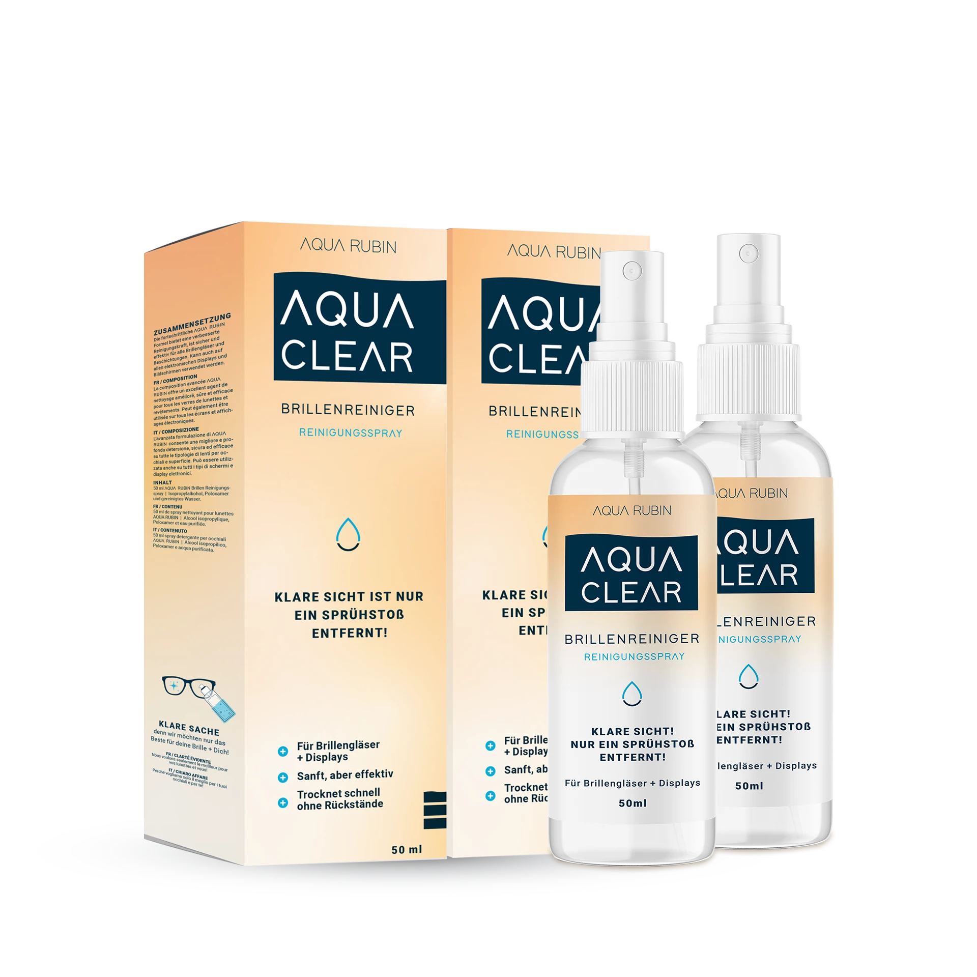 AQUA RUBIN - Brillenspray (2x50ml)